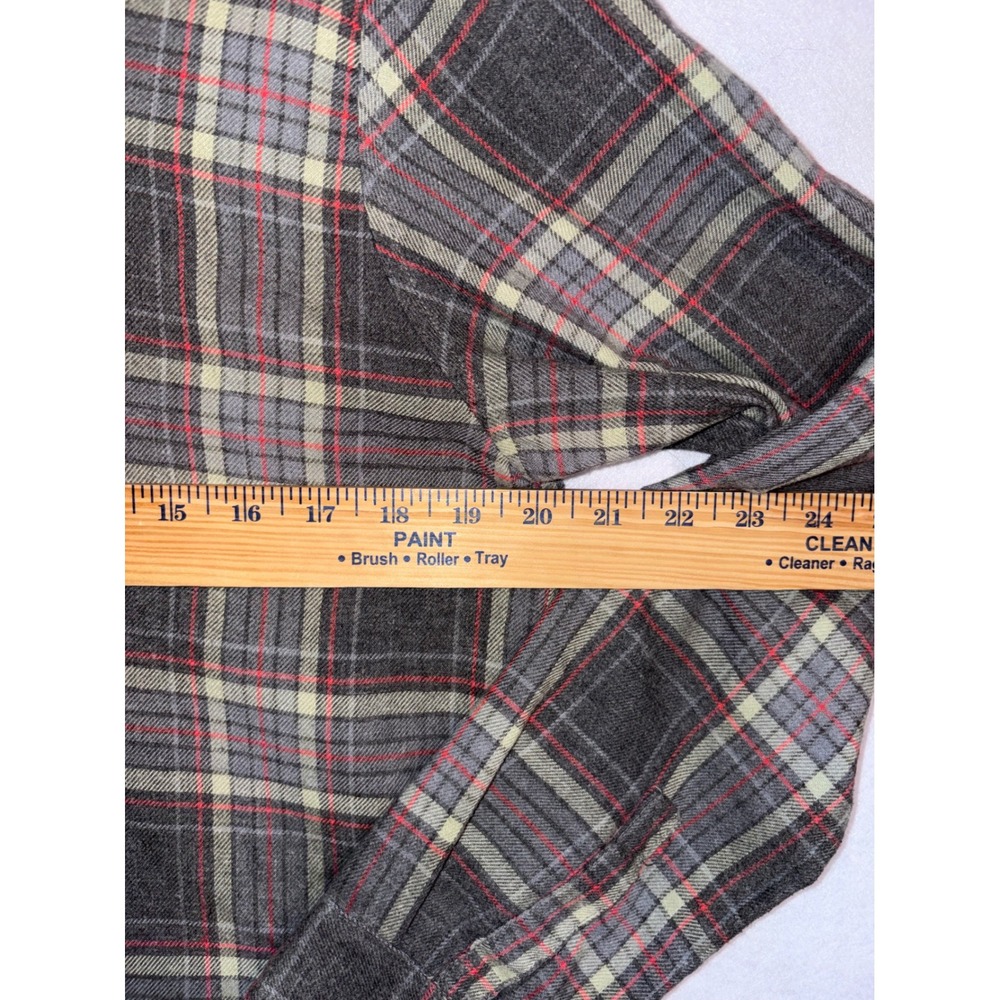 Xirena Gray Red Plaid soft Cotton Button Down Shirt Womens Small Made in‎ USA - Picture 3 of 7